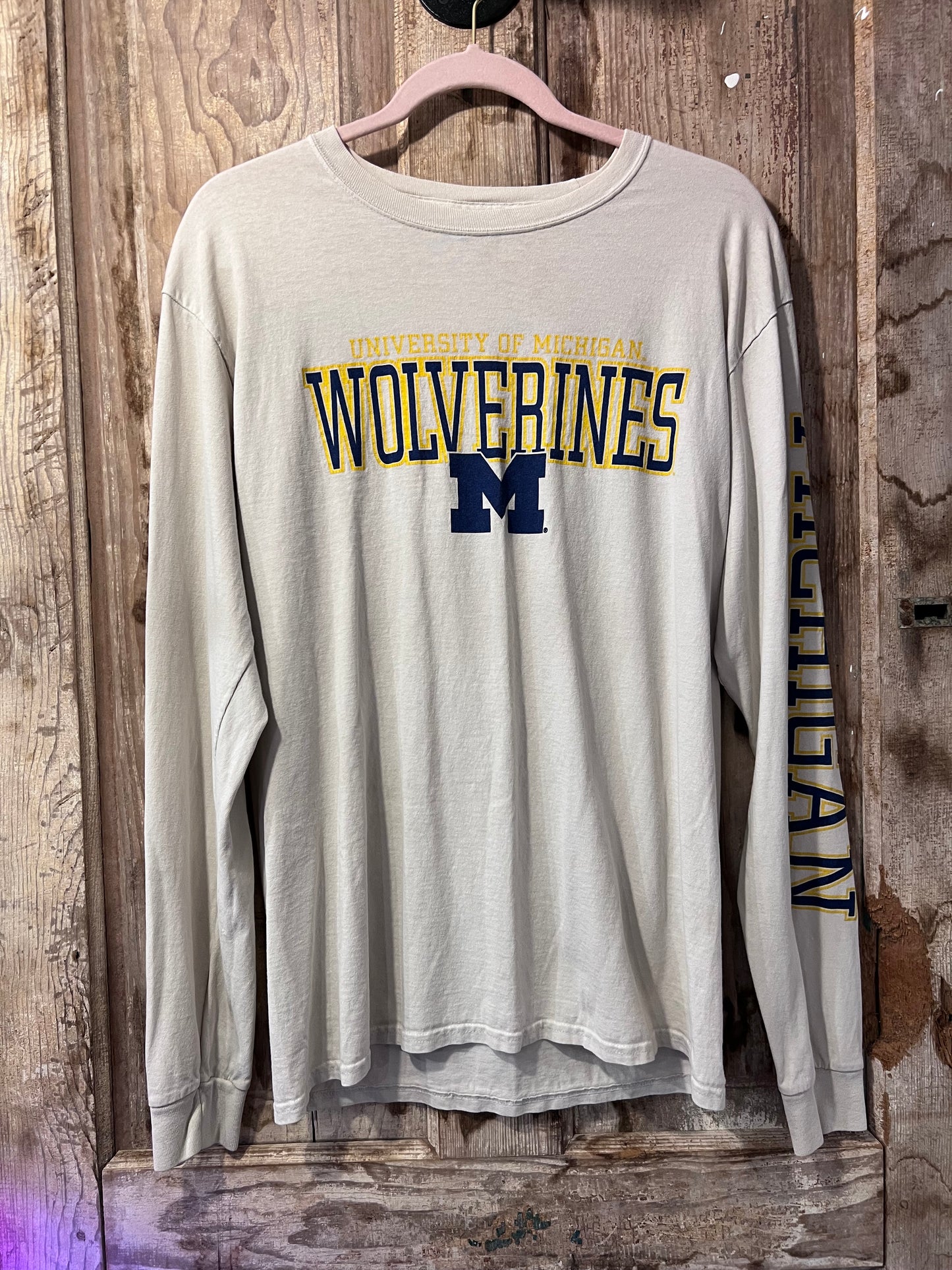 Retro U of M Wolverines Long Sleeve Shirt
