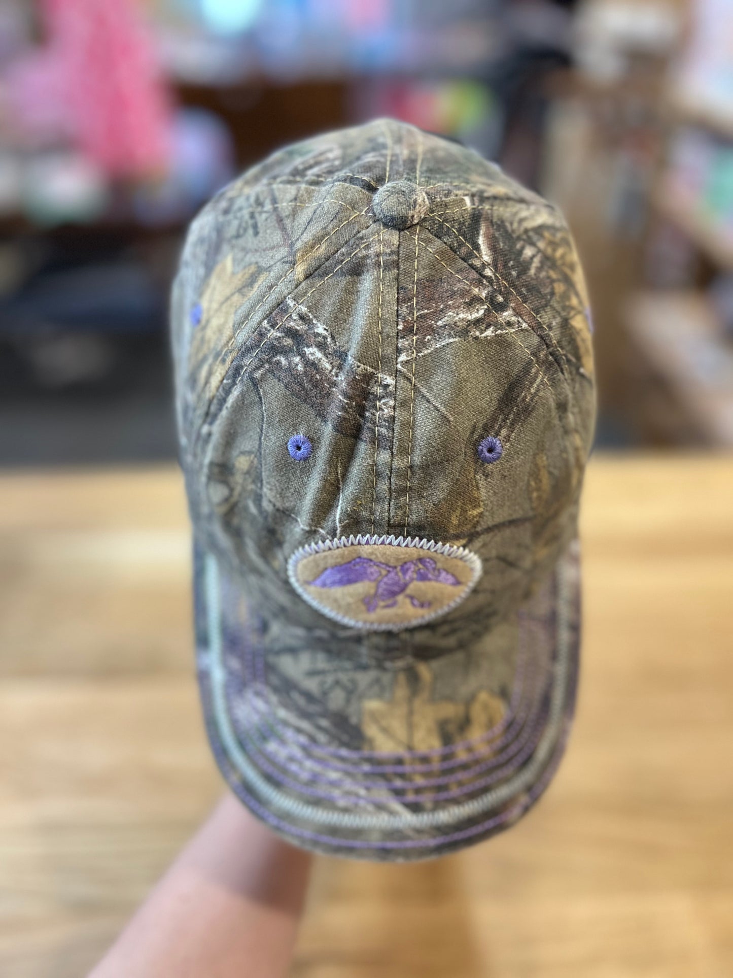 Real Tree Camo Embroidered Bird Patch Hat (Modern)