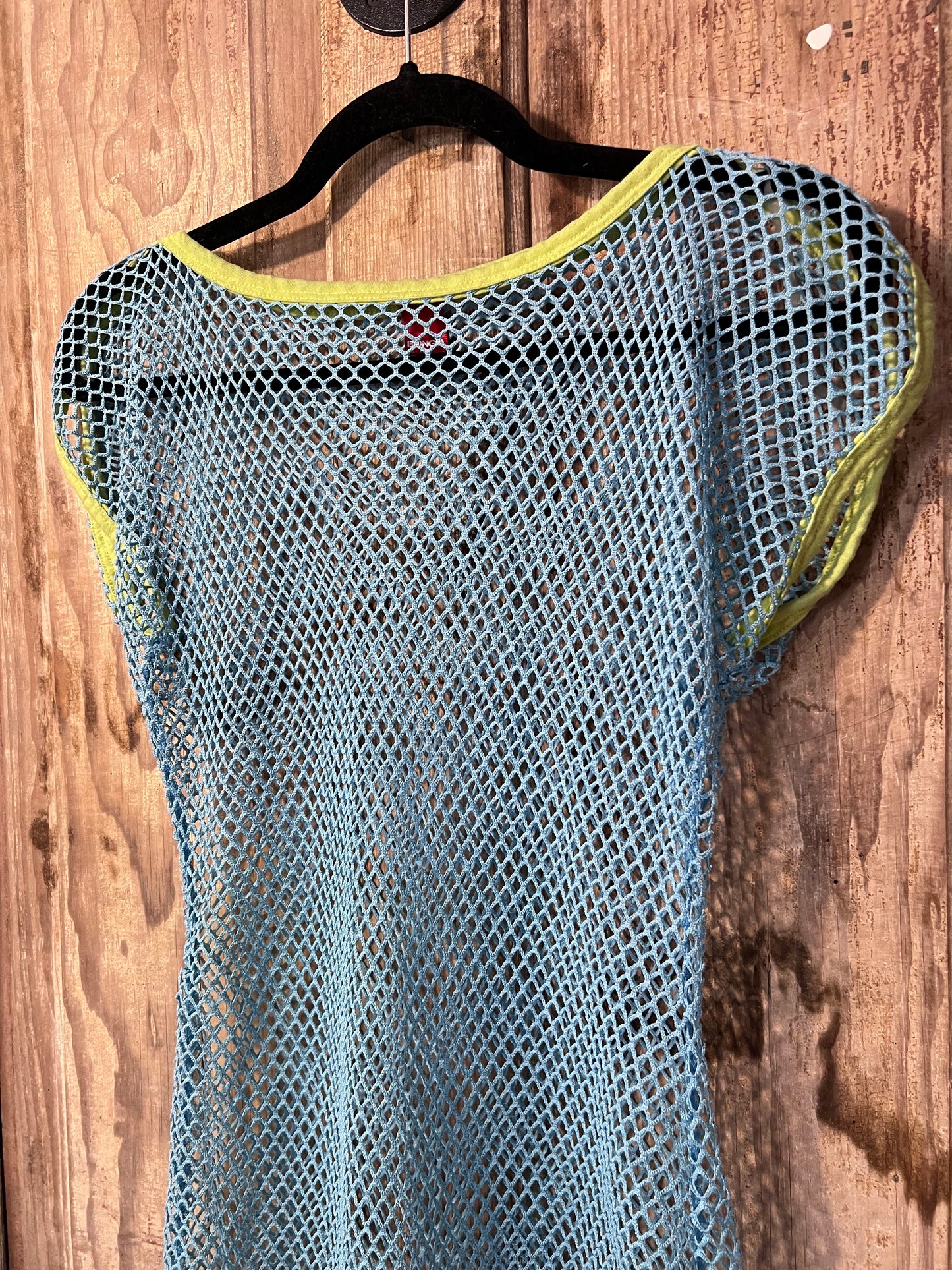 Y2k Bongo Mesh Short Sleeve Shirt/Dress/Cover Up