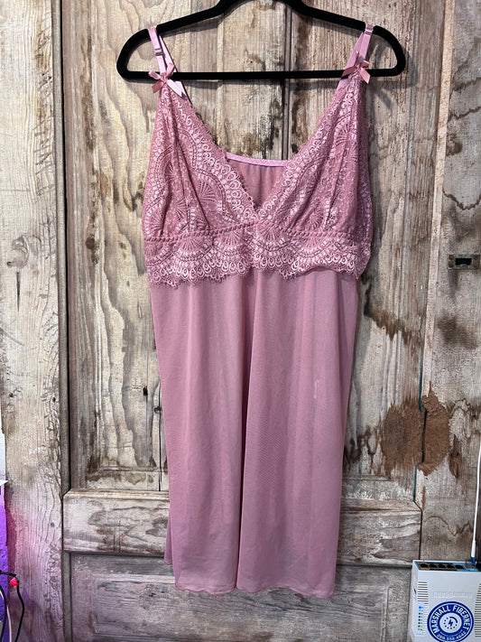 Y2K Dusty Pink Lace Slip