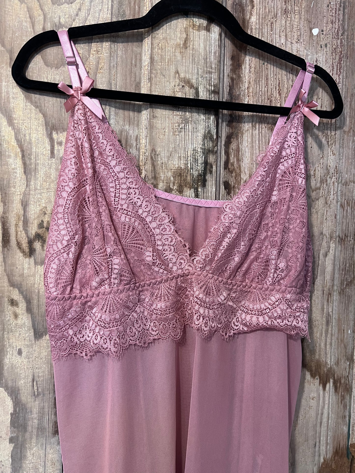 Y2K Dusty Pink Lace Slip