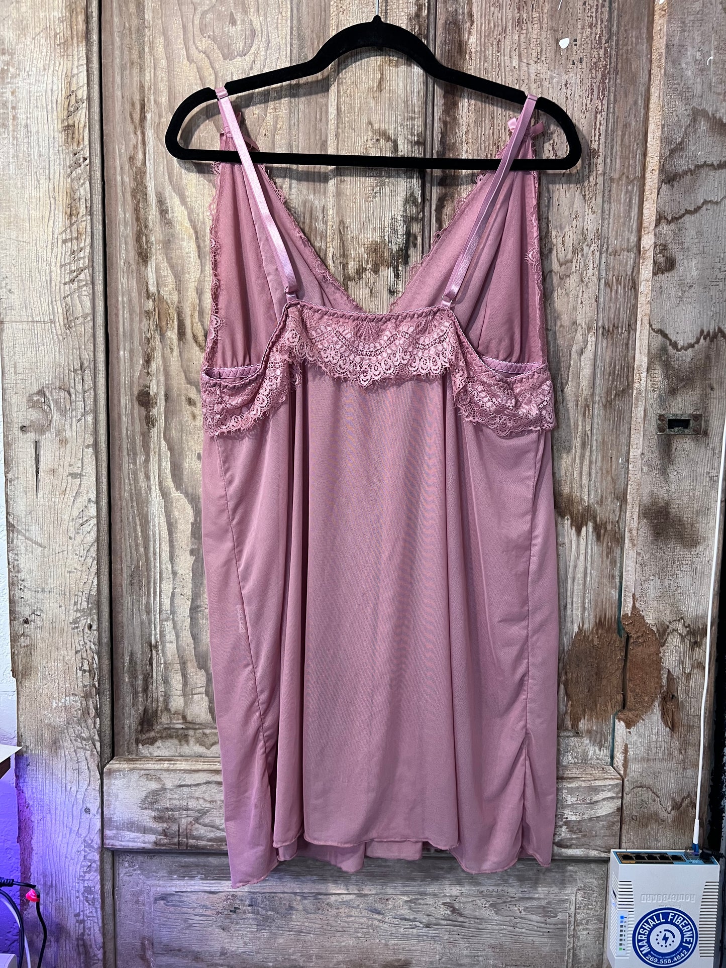 Y2K Dusty Pink Lace Slip
