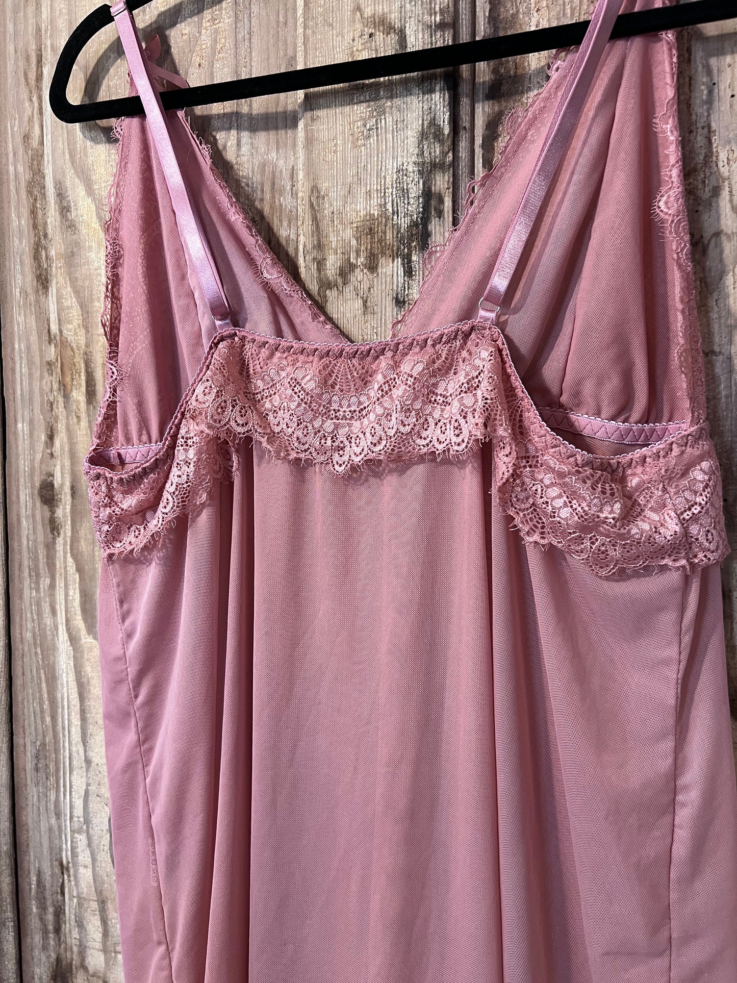 Y2K Dusty Pink Lace Slip