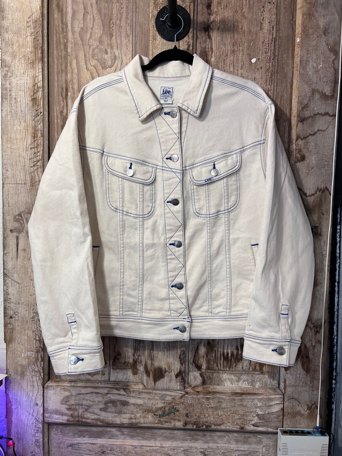 70's/80's LEE White/Blue Denim Jacket
