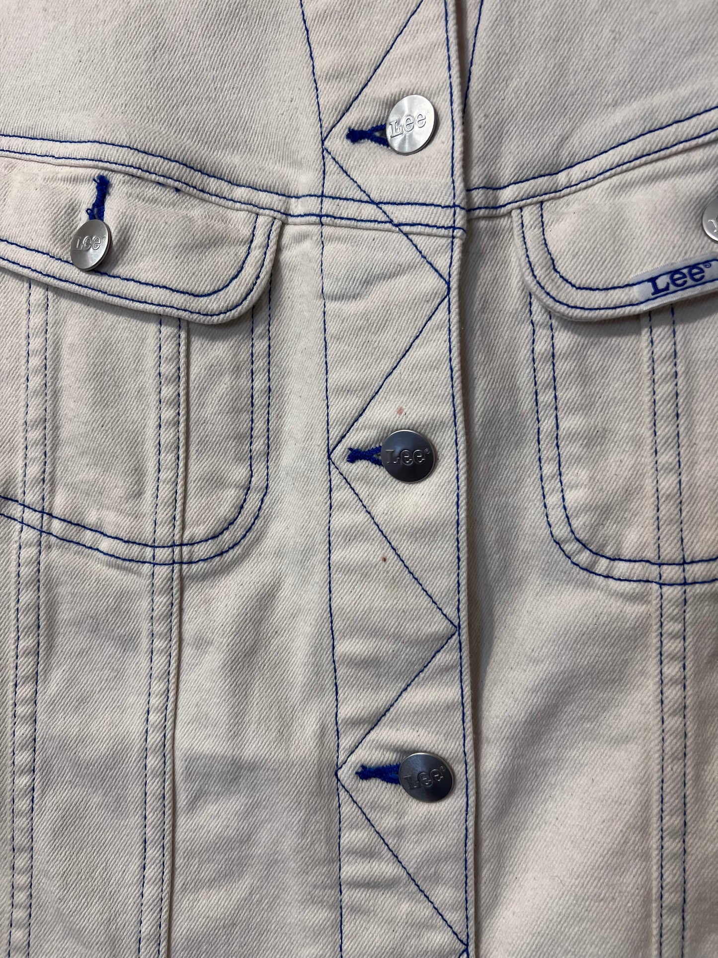 70's/80's LEE White/Blue Denim Jacket