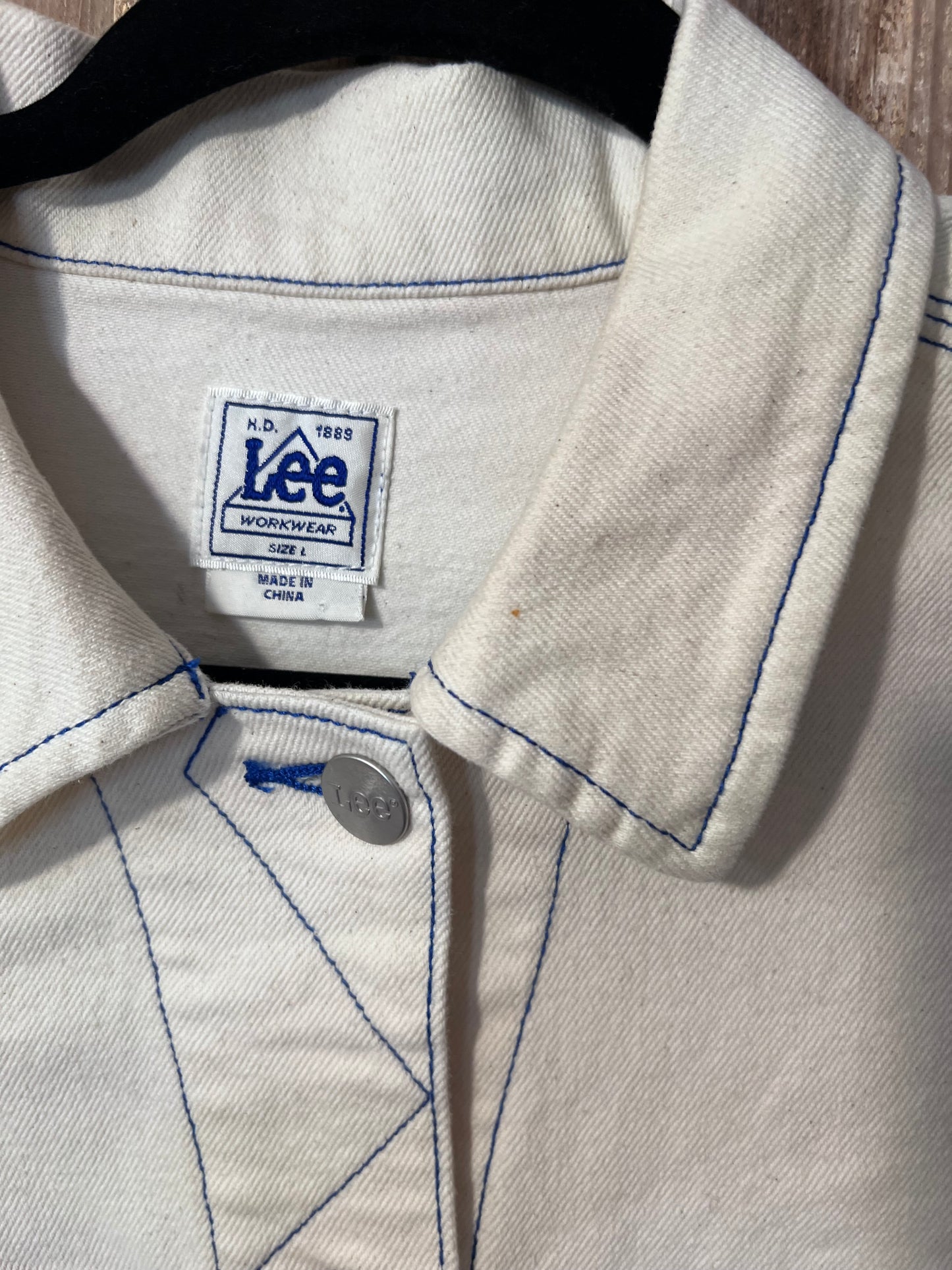 70's/80's LEE White/Blue Denim Jacket