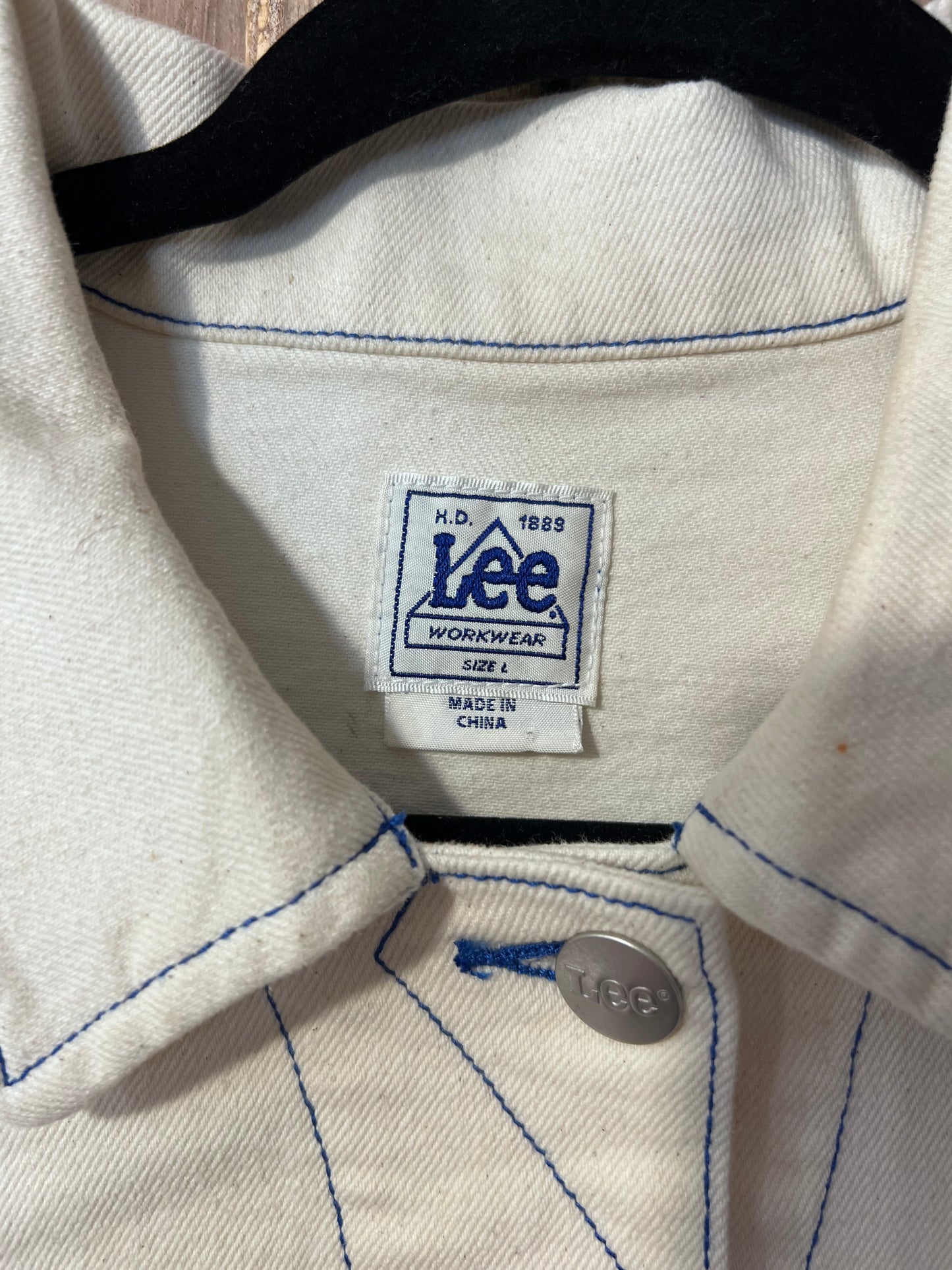 70's/80's LEE White/Blue Denim Jacket