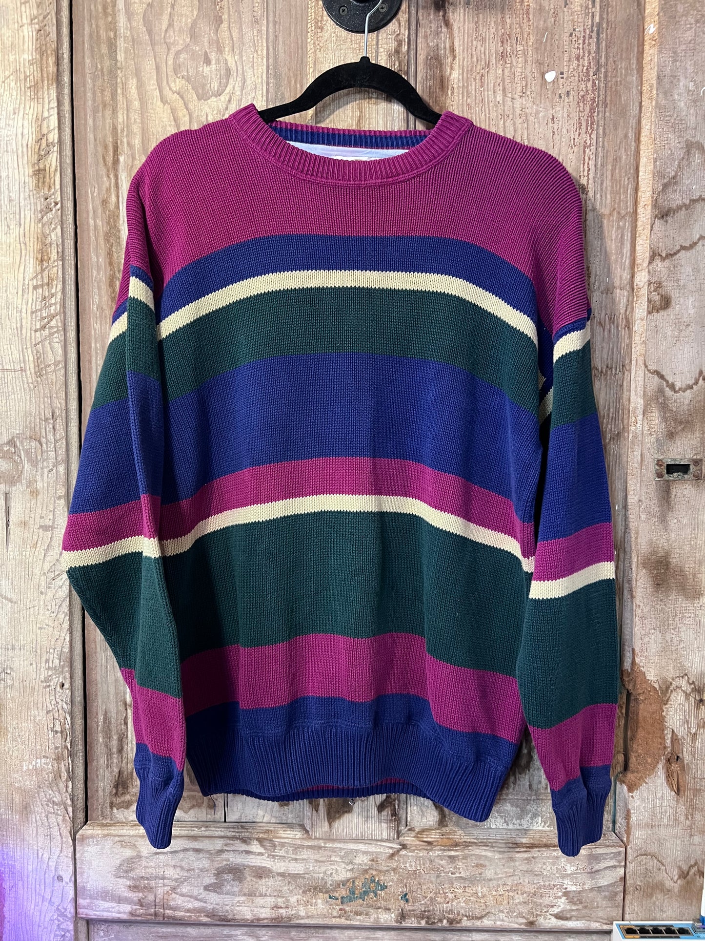90's Field Gear Colorful Striped Knit Sweater