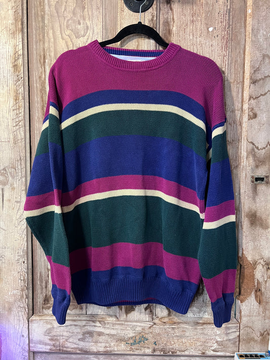 90's Field Gear Colorful Striped Knit Sweater