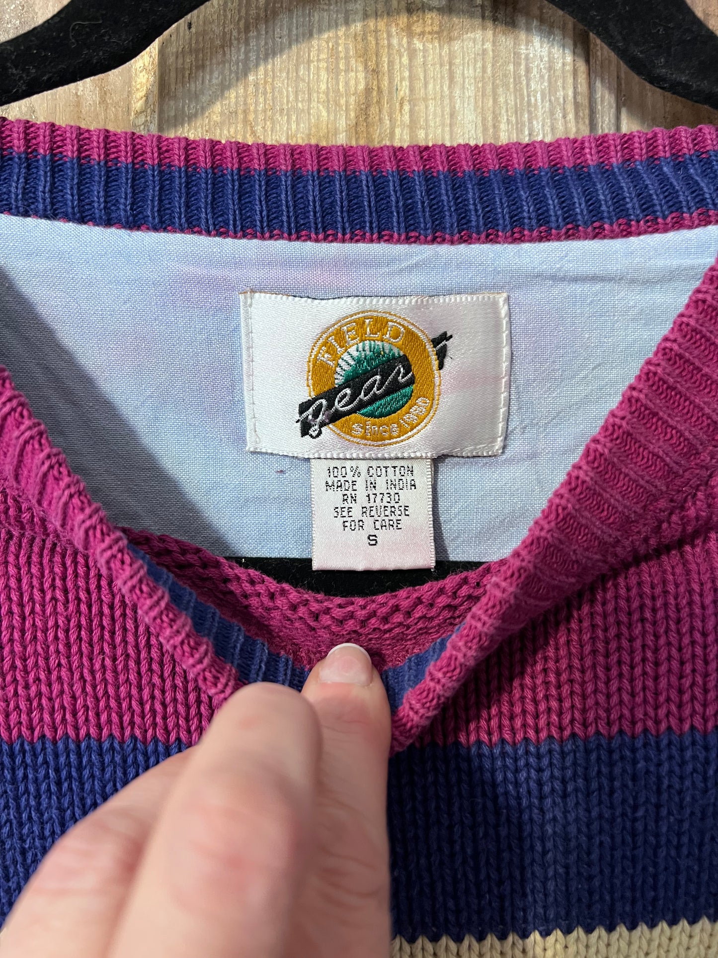 90's Field Gear Colorful Striped Knit Sweater