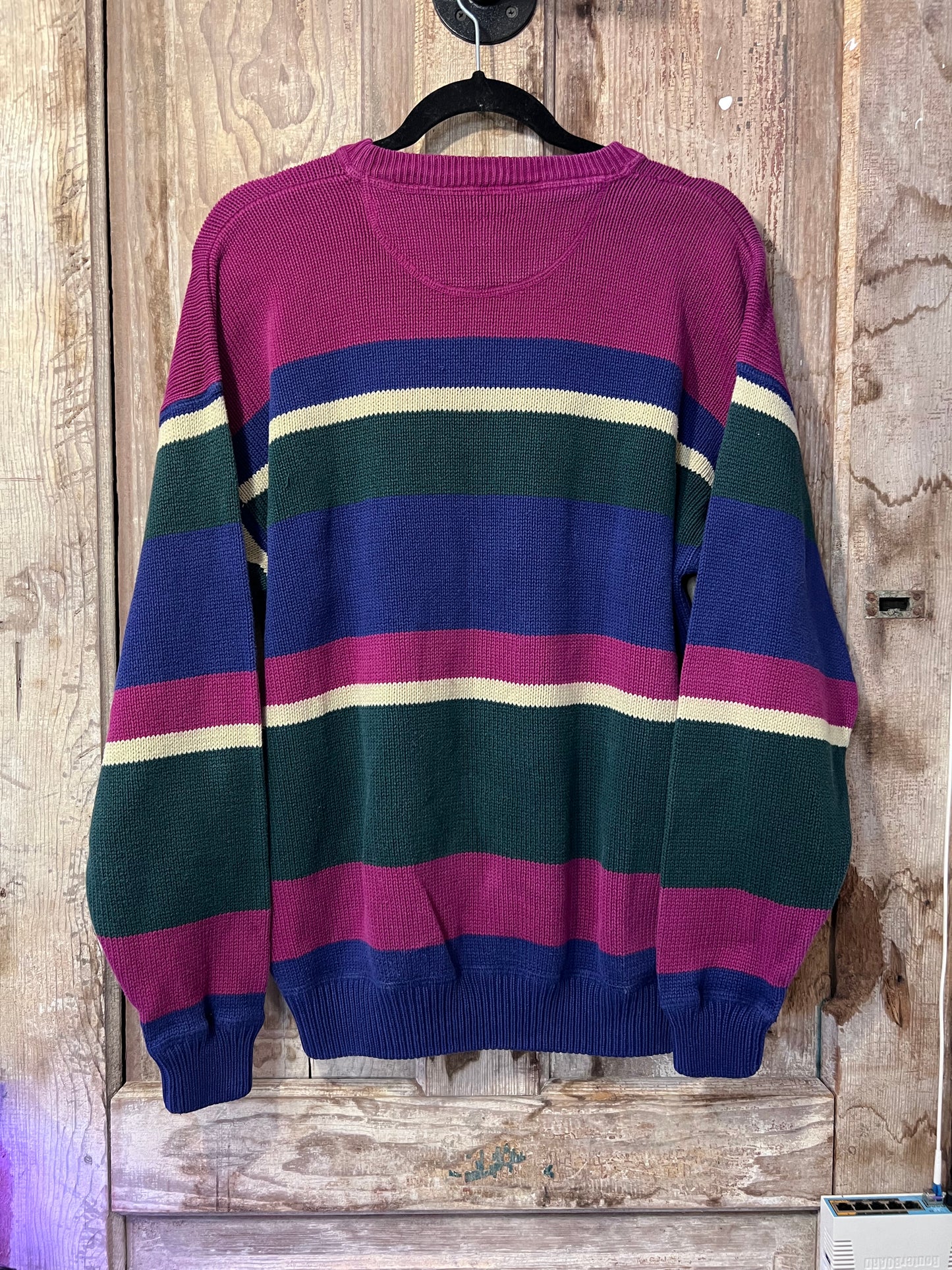 90's Field Gear Colorful Striped Knit Sweater