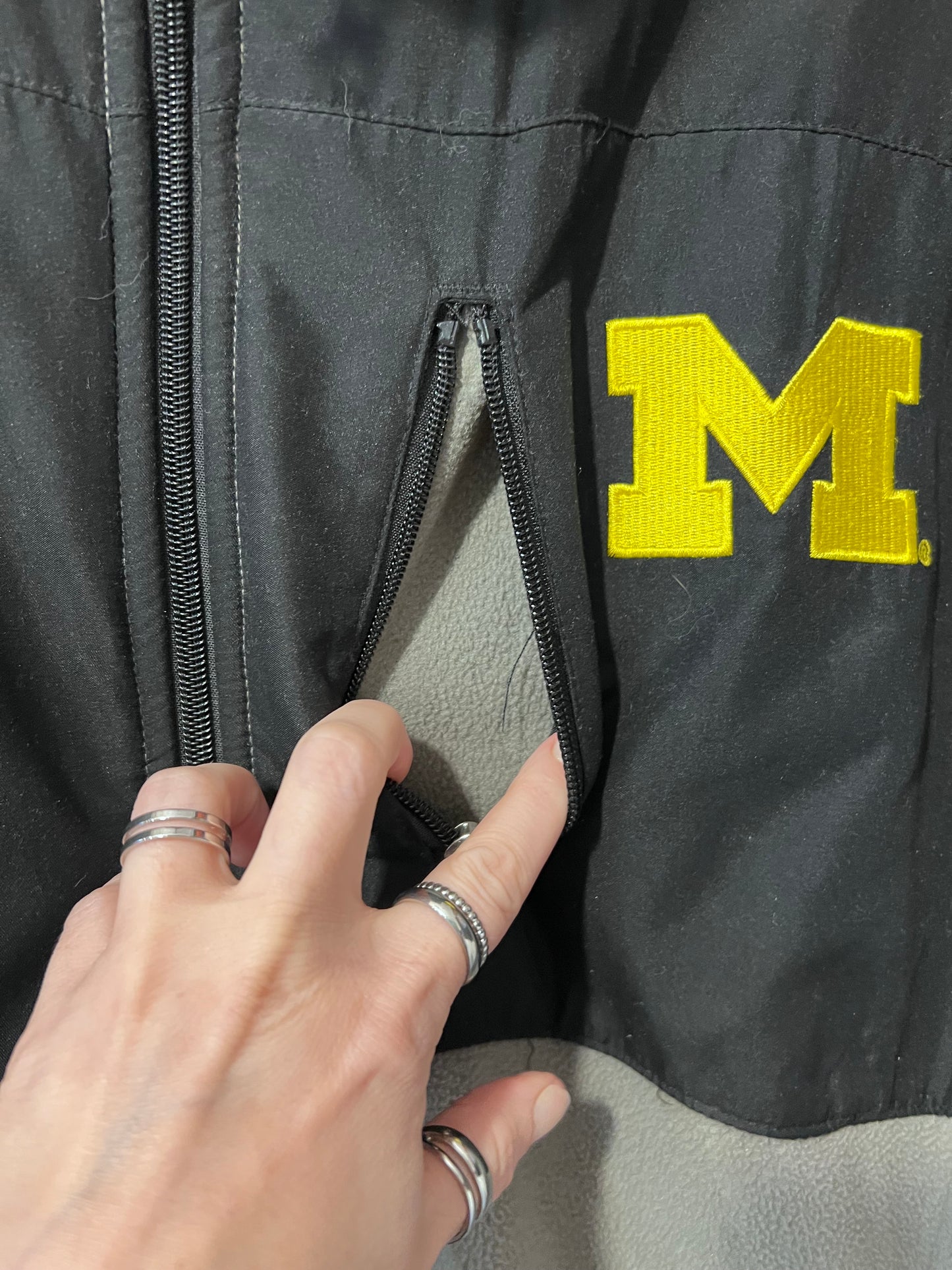Y2K U of M Fleece Zip Up Jacket