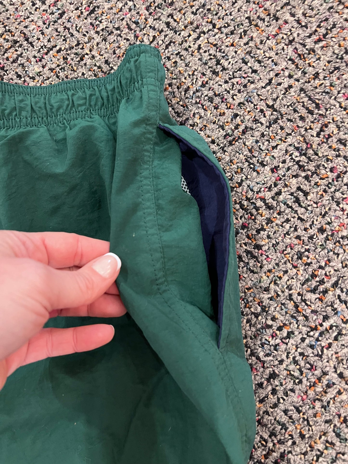 90's Trader Bay Green Swim Trunks