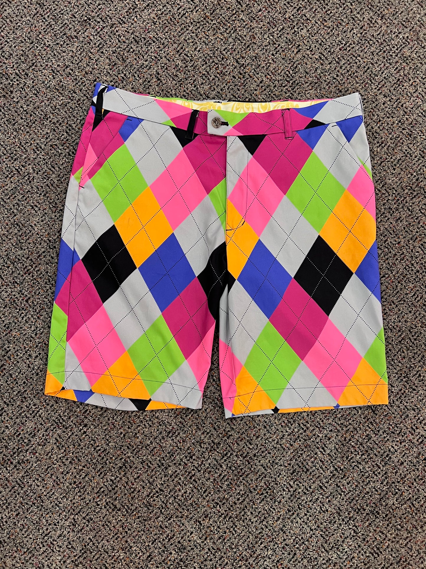 Y2K Loudmouth Colorful Argyle Golf Shorts