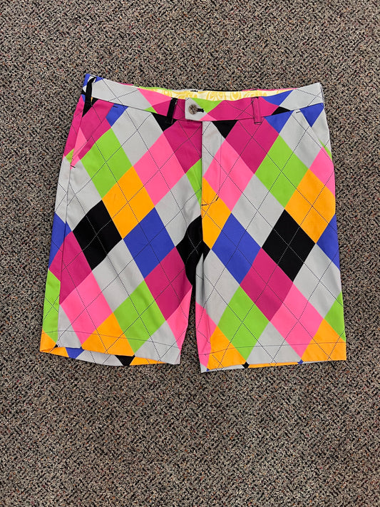 Y2K Loudmouth Colorful Argyle Golf Shorts