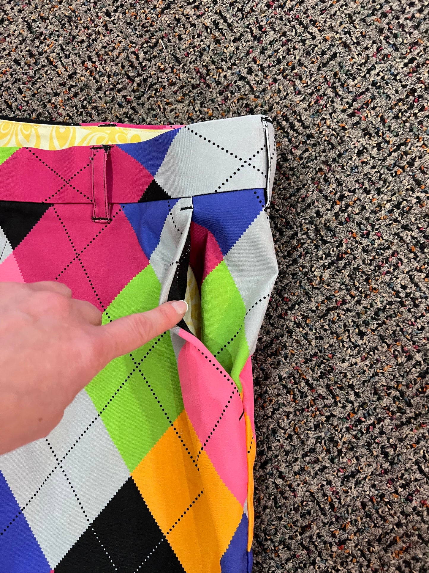 Y2K Loudmouth Colorful Argyle Golf Shorts