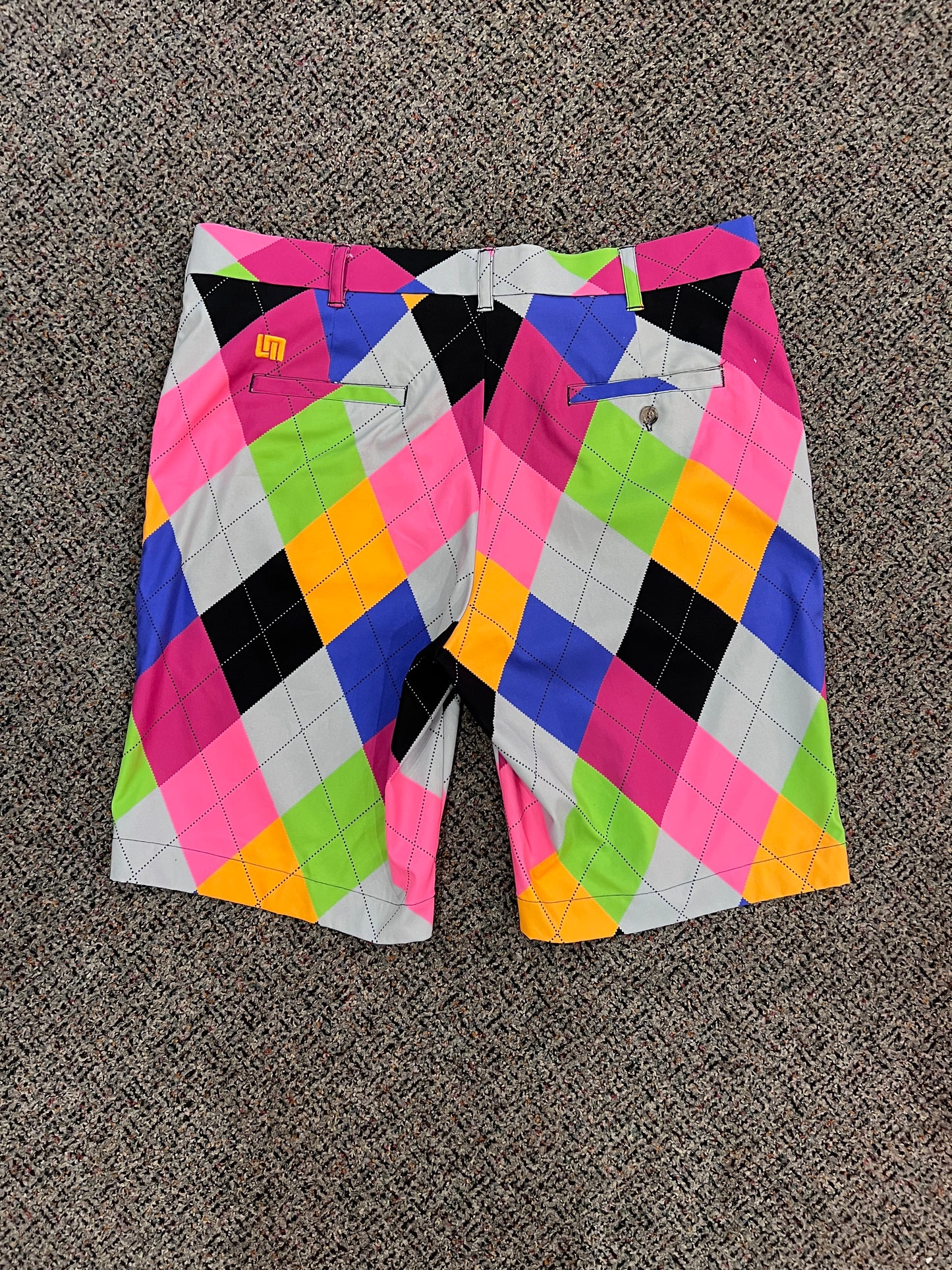 Y2K Loudmouth Colorful Argyle Golf Shorts