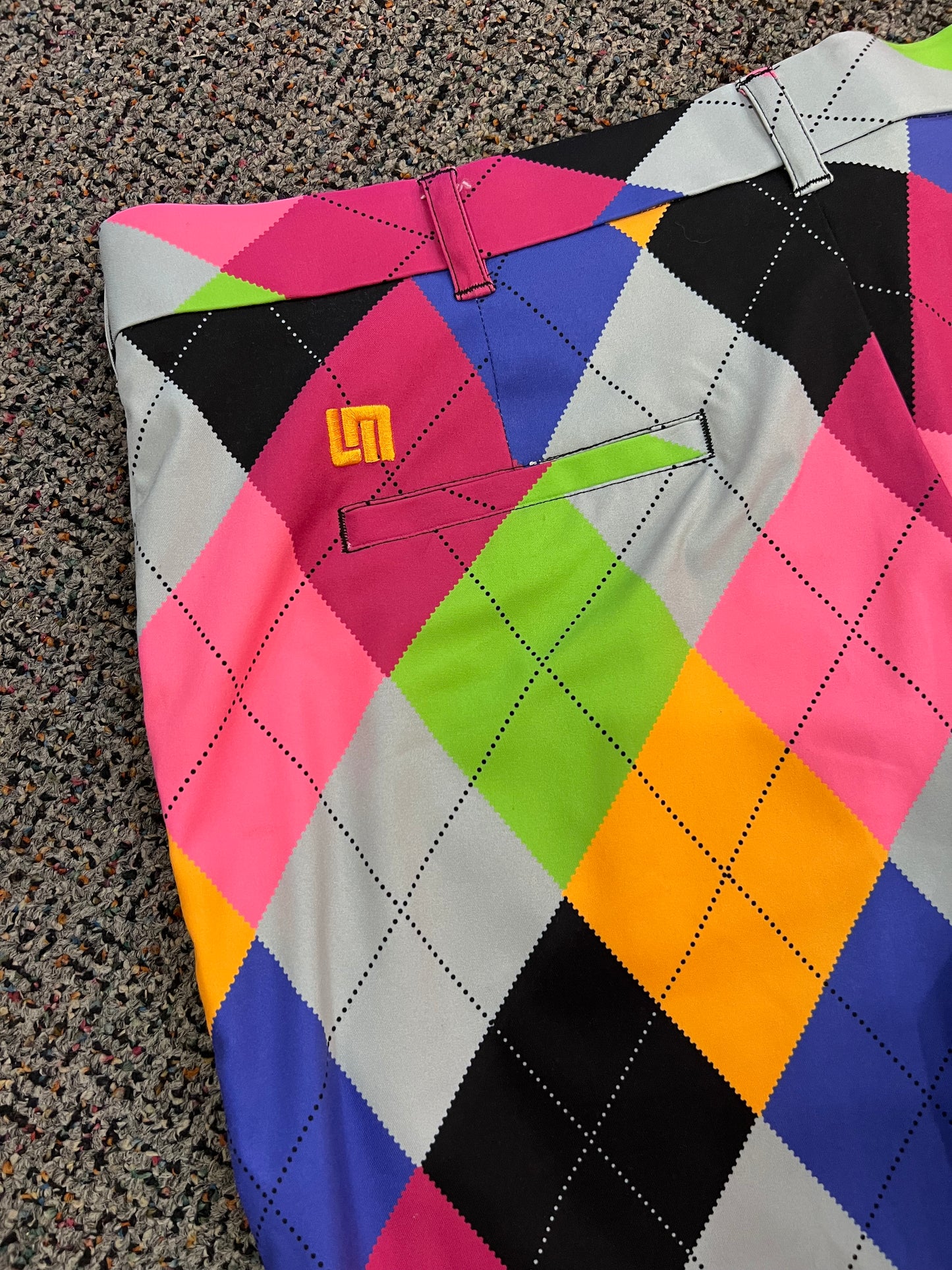 Y2K Loudmouth Colorful Argyle Golf Shorts
