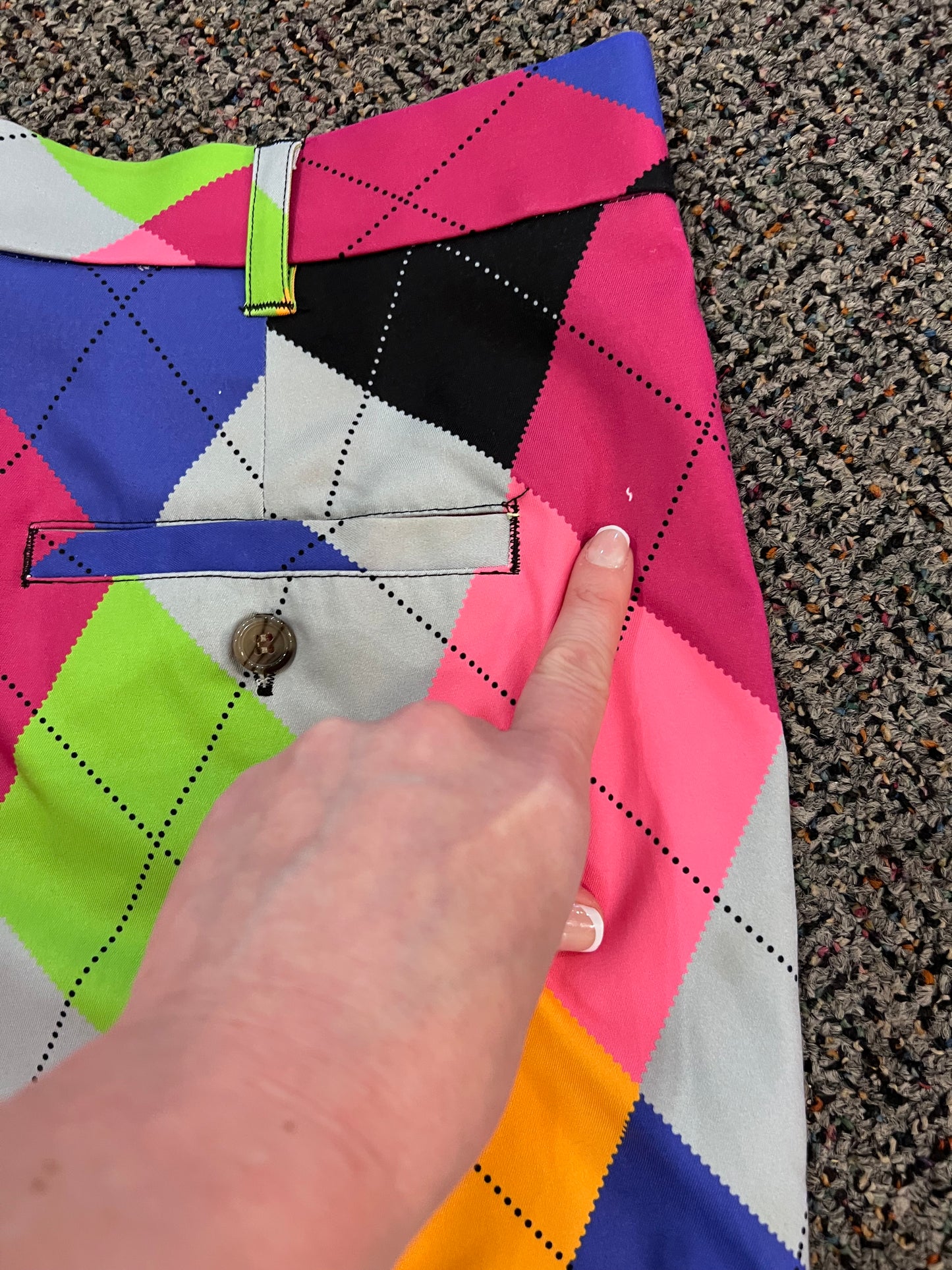 Y2K Loudmouth Colorful Argyle Golf Shorts