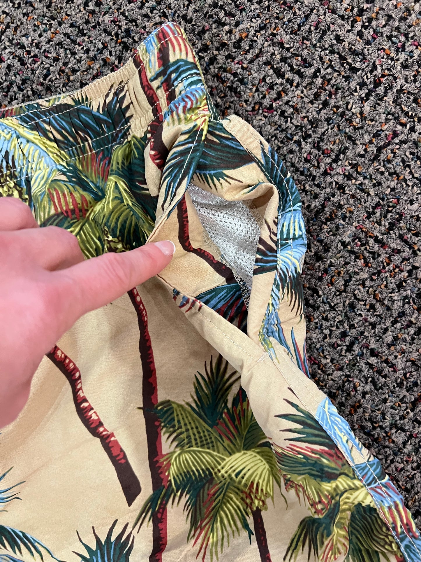 Y2K Stüssy Palm Tree Swim Trunks