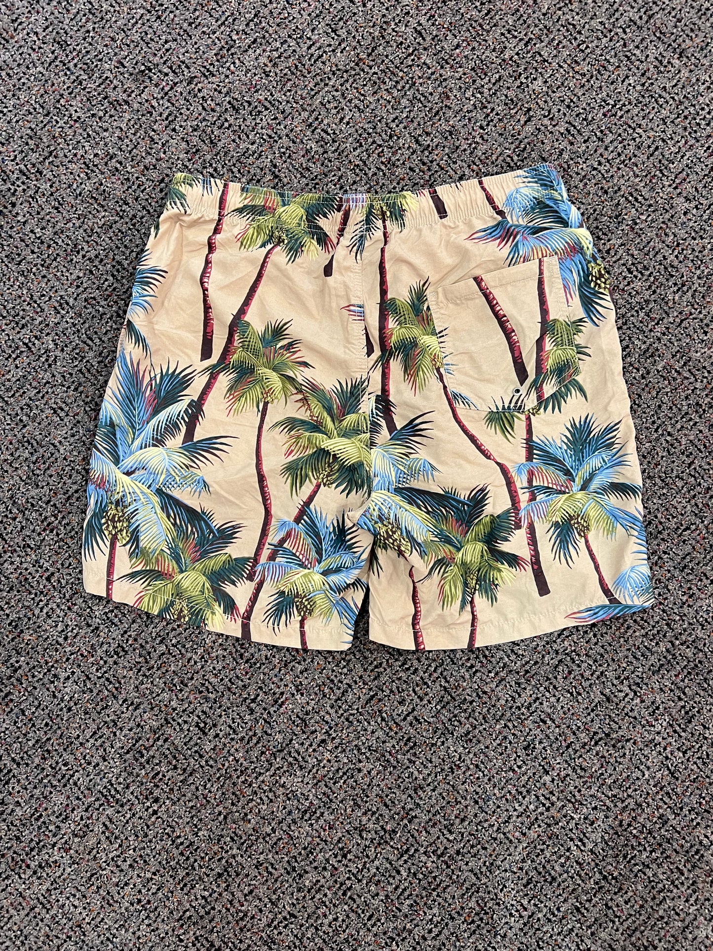 Y2K Stüssy Palm Tree Swim Trunks