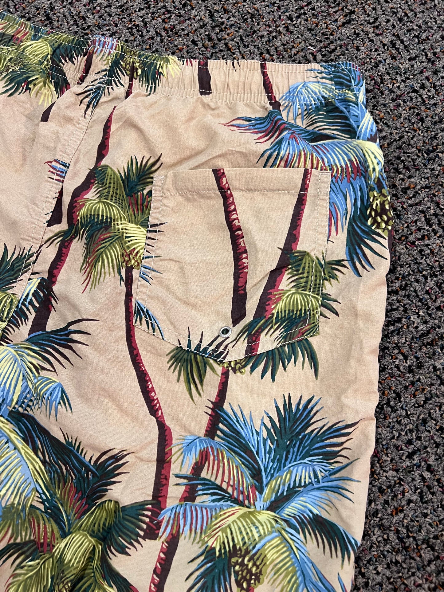 Y2K Stüssy Palm Tree Swim Trunks