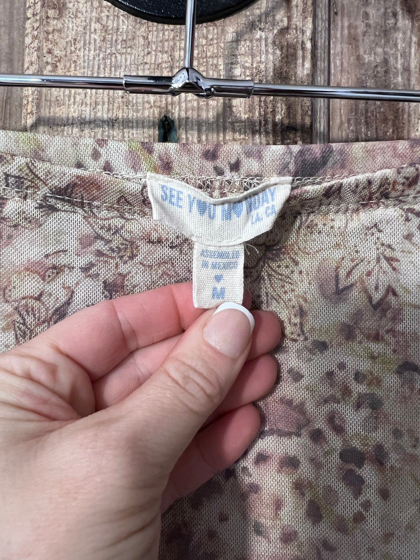 Y2K See You Monday Leopard/Floral Print Flowy Skirt