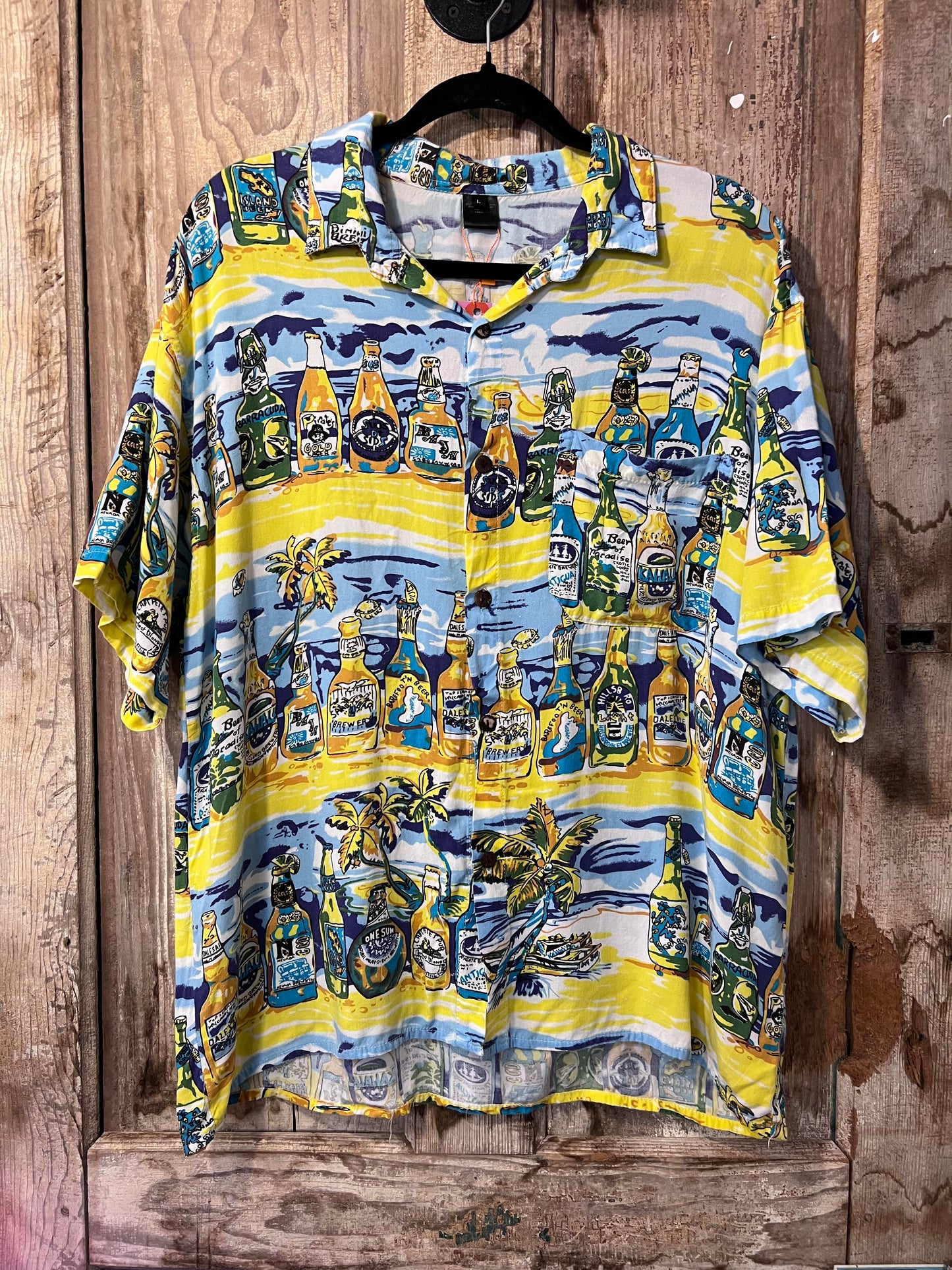 Y2K Double Duck Originals Hawaiian Beer Themed Shirt
