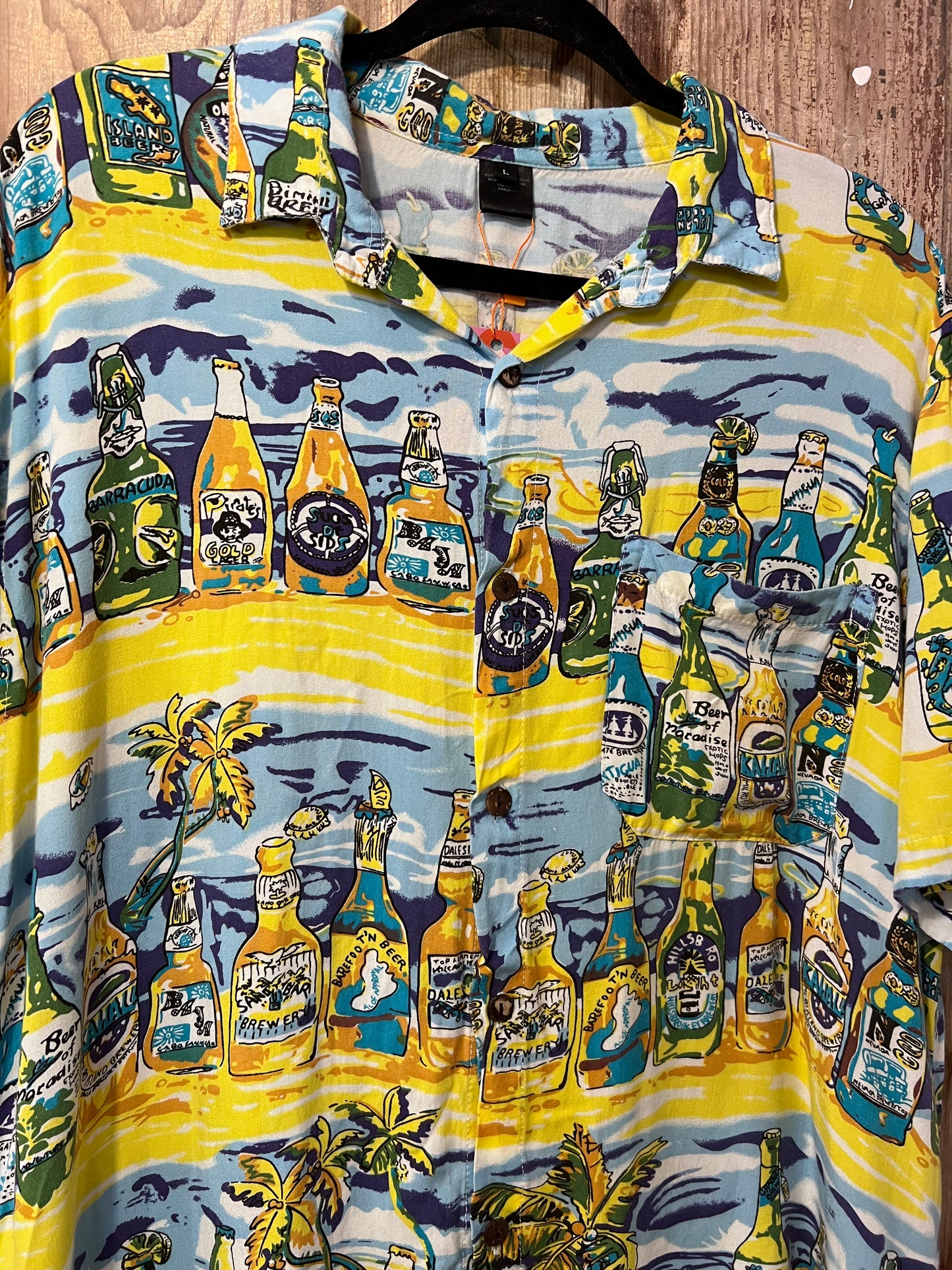 Y2K Double Duck Originals Hawaiian Beer Themed Shirt