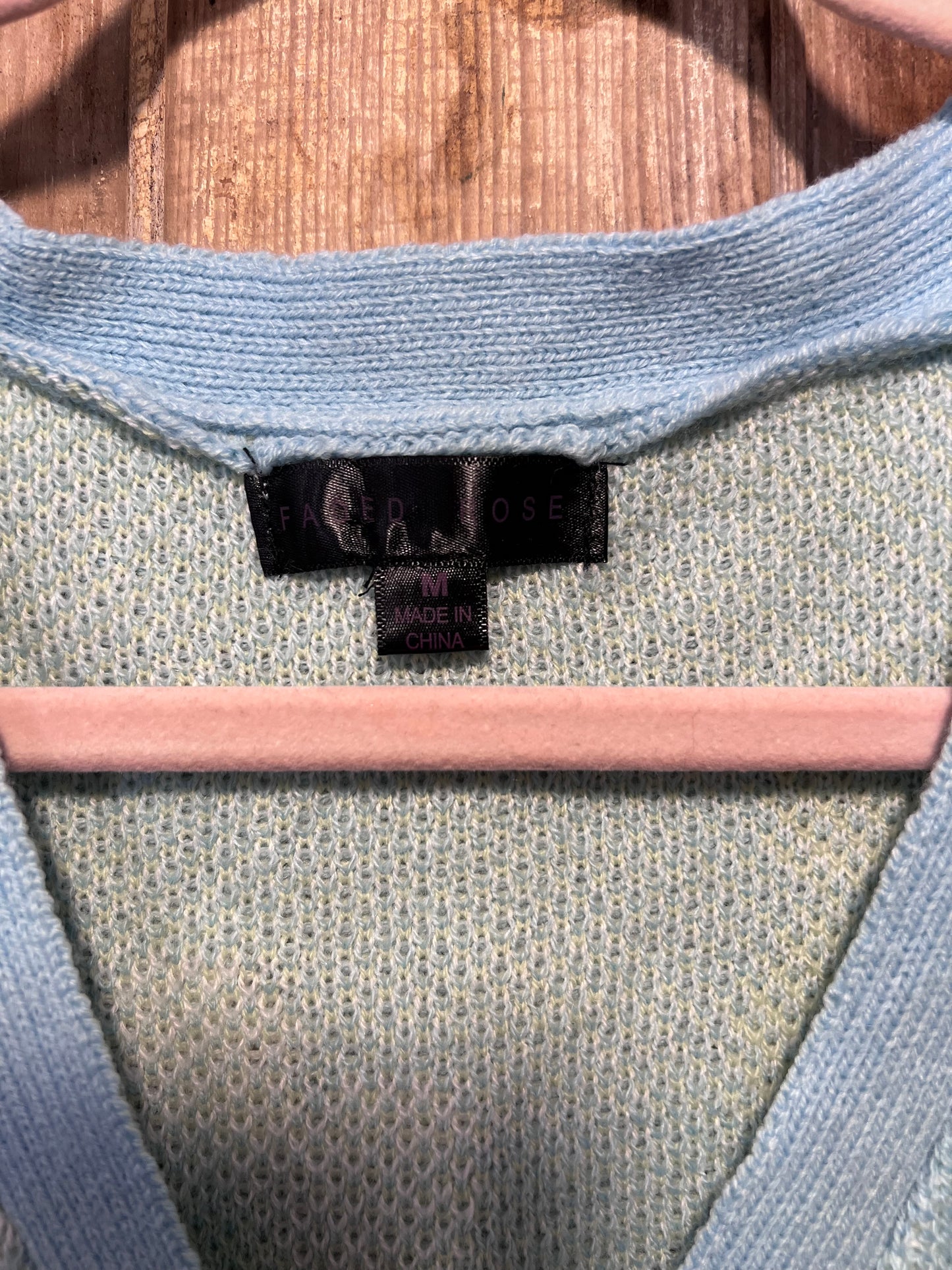 Y2K Faded Rose Flower Knit Sweater Vest (modern)