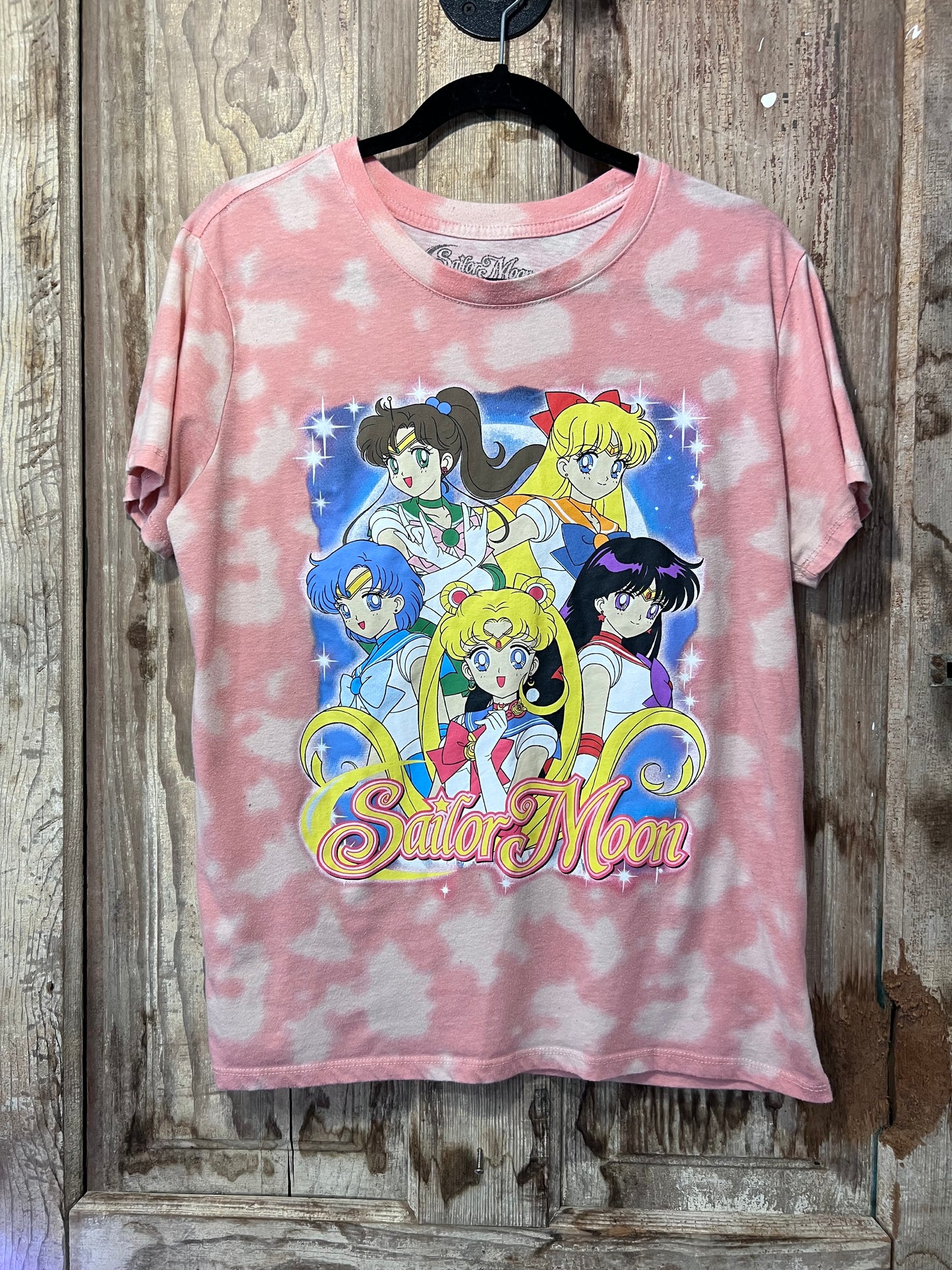 Y2K Sailor Moon Acid Washed Graphic T-shirt (modern)