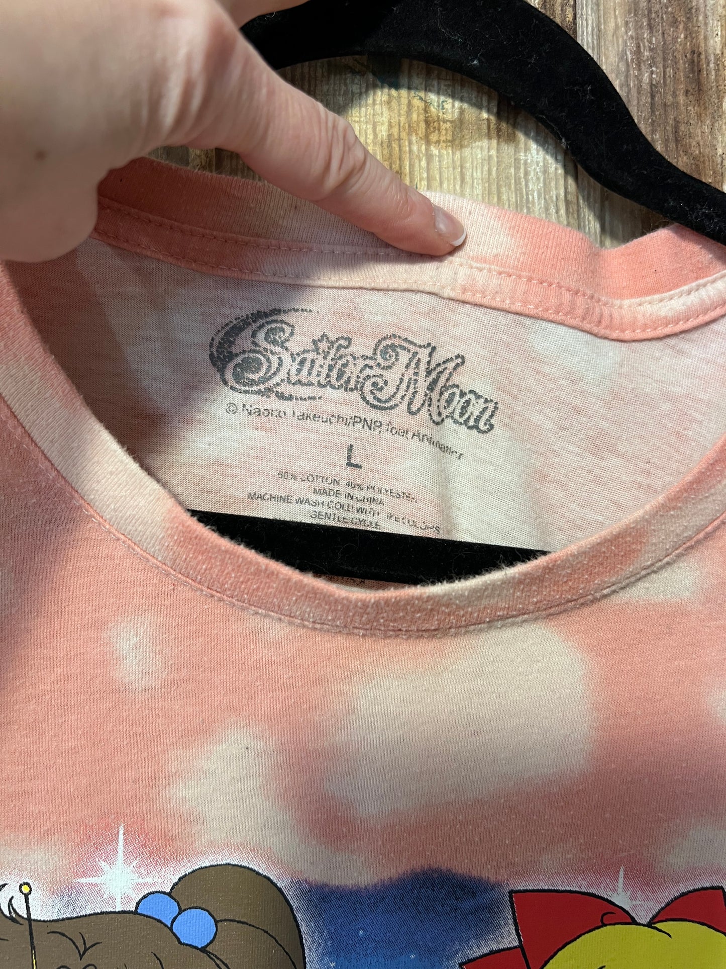 Y2K Sailor Moon Acid Washed Graphic T-shirt (modern)