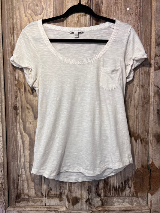 Y2K Banana Republic White Short Sleeve Pocket Shirt