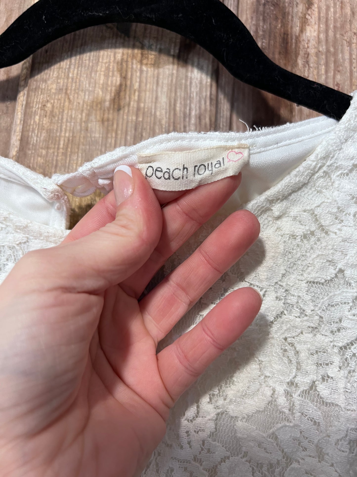 Y2K Peach Royal White Lace Sleeveless Dress