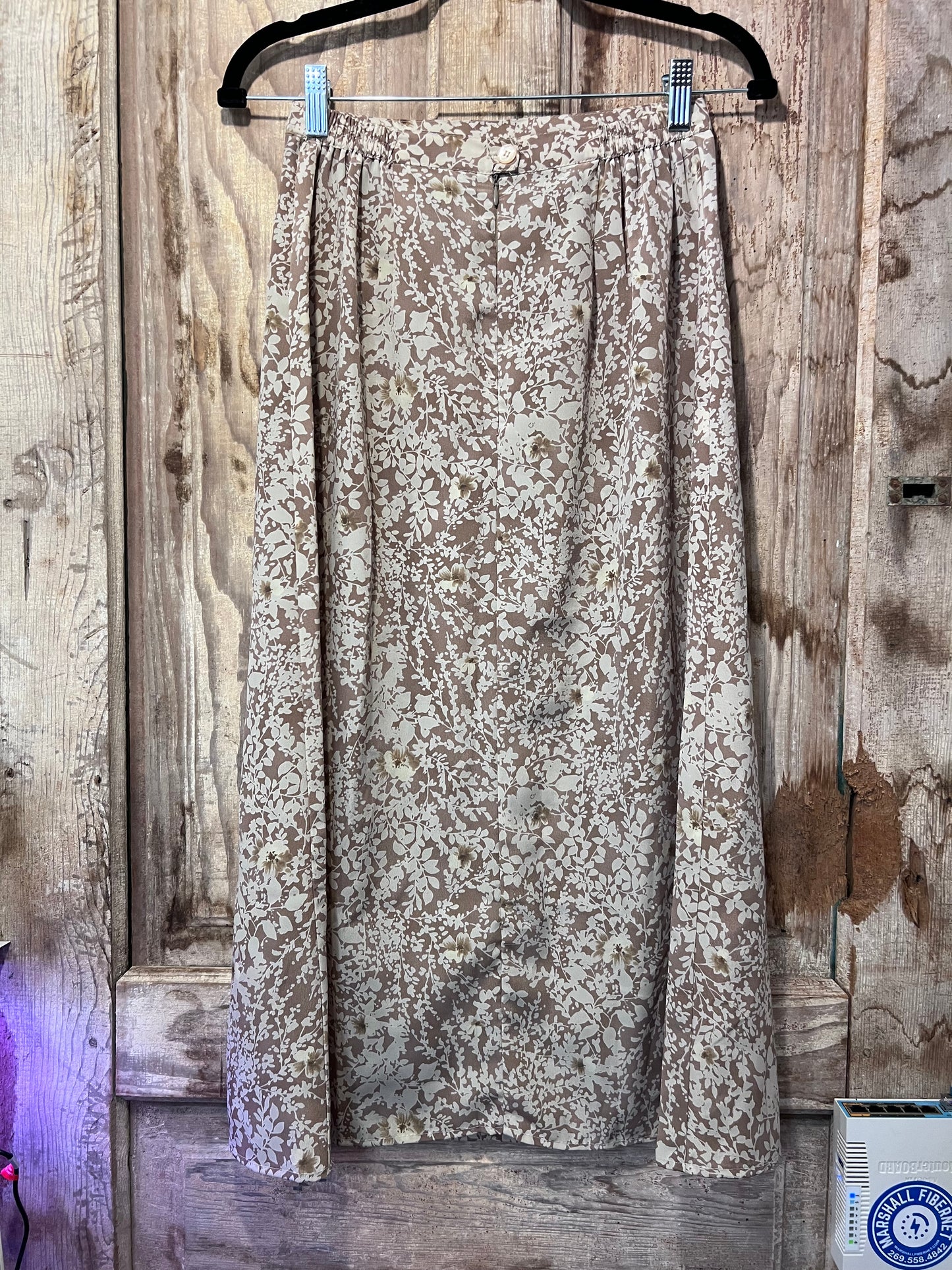 90's SAVION Brown Floral Skirt