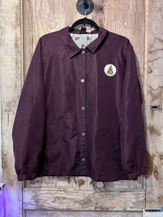 JV Burgandy "Pizza Forever" Windbreaker Jacket (Modern)