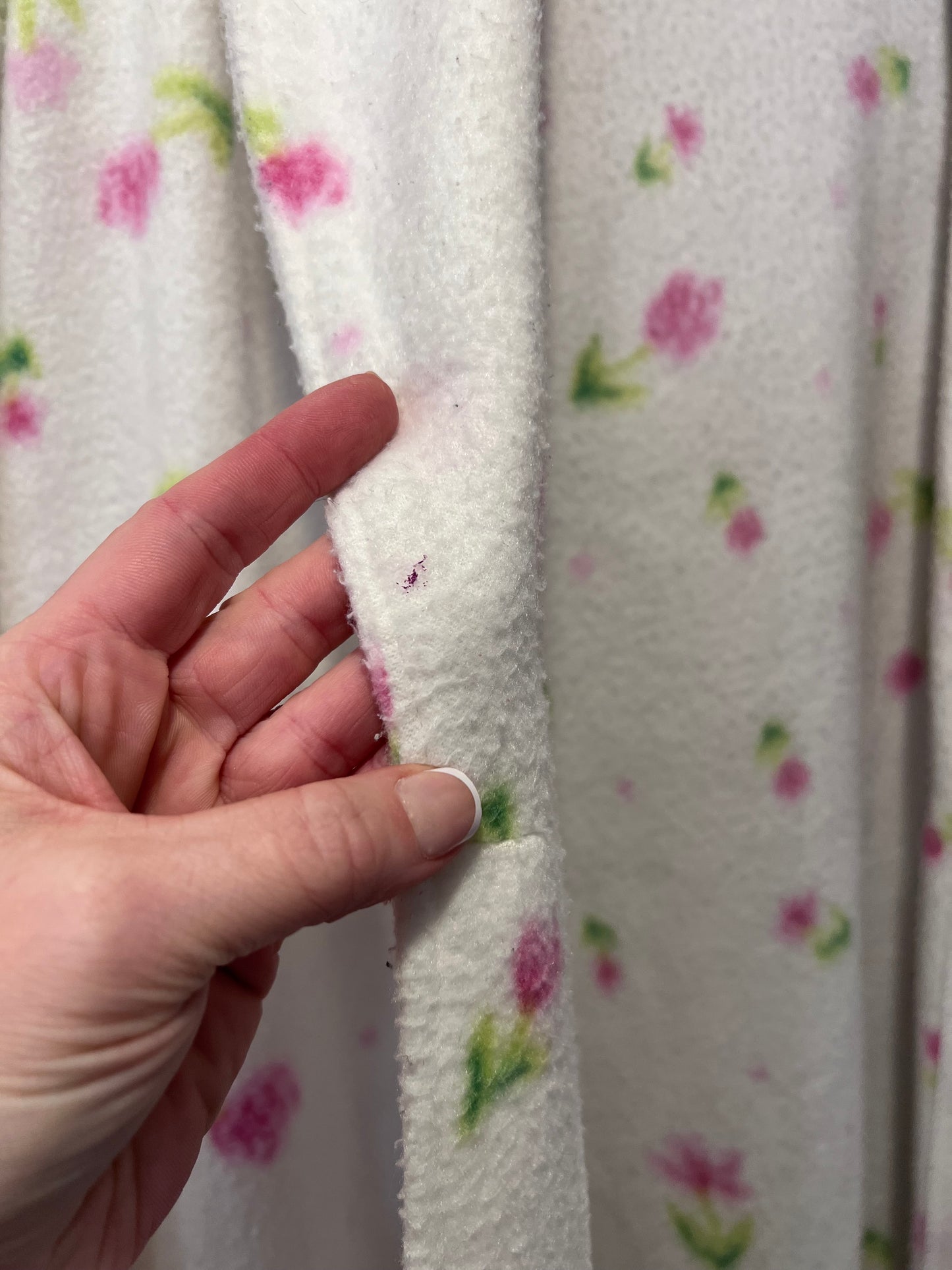 Y2K Seven Apparel White Floral Fleece Robe
