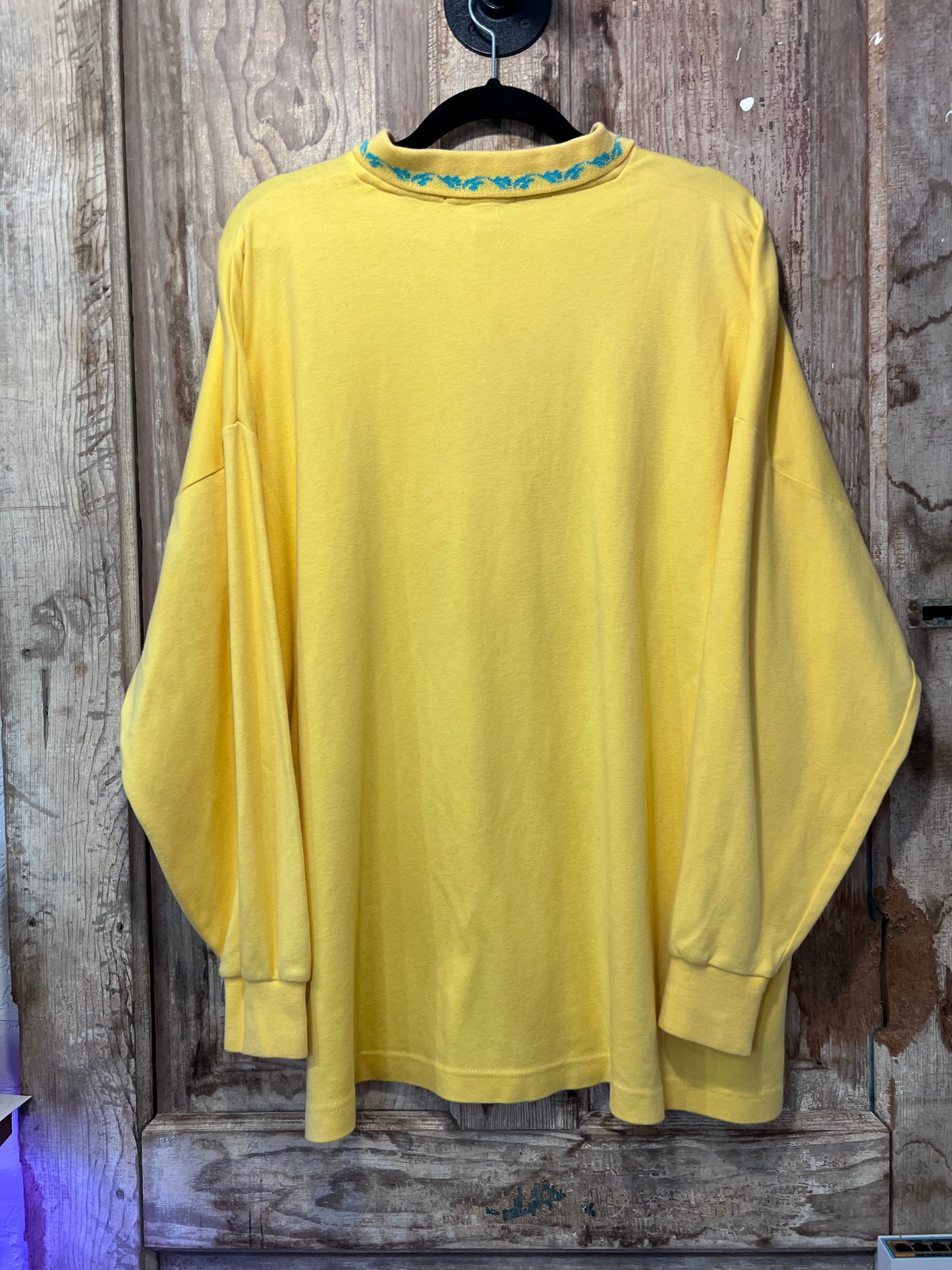 80's/90's Mark Scot Yellow Collared Button Up Shirt