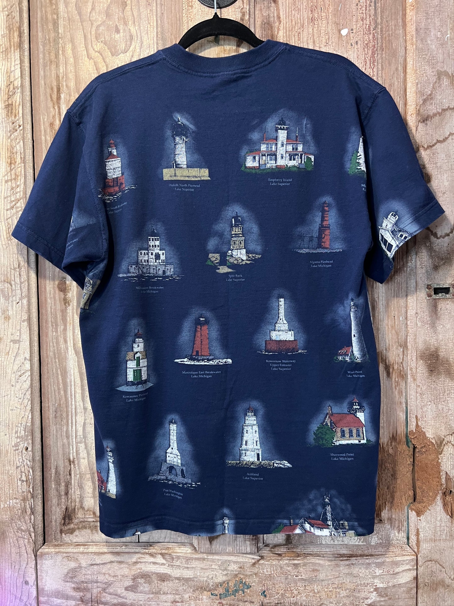 90's Mackinaw Island Lighthouse AOP Graphic T-Shirt