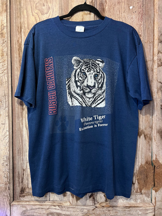 90's Busch Gardens White Tiger Graphic T-Shirt