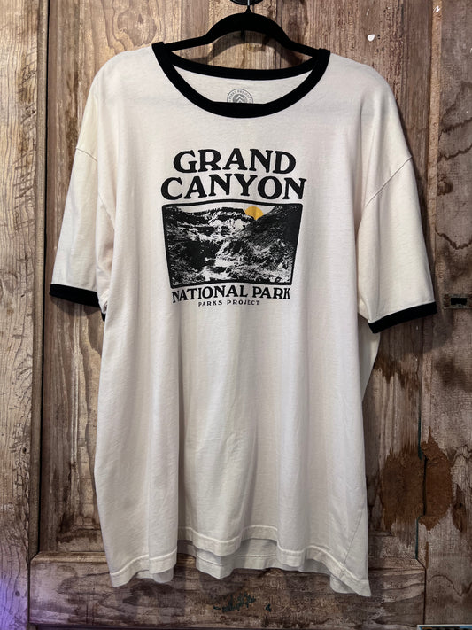 Grand Canyon White/BLK Ringer T-Shirt (Modern)