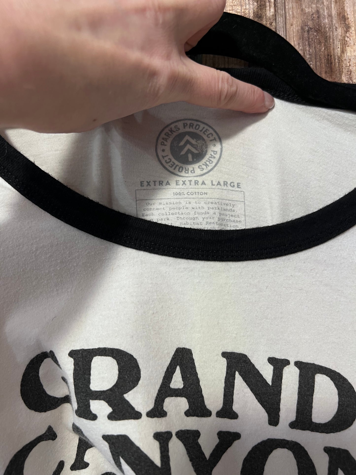 Grand Canyon White/BLK Ringer T-Shirt (Modern)