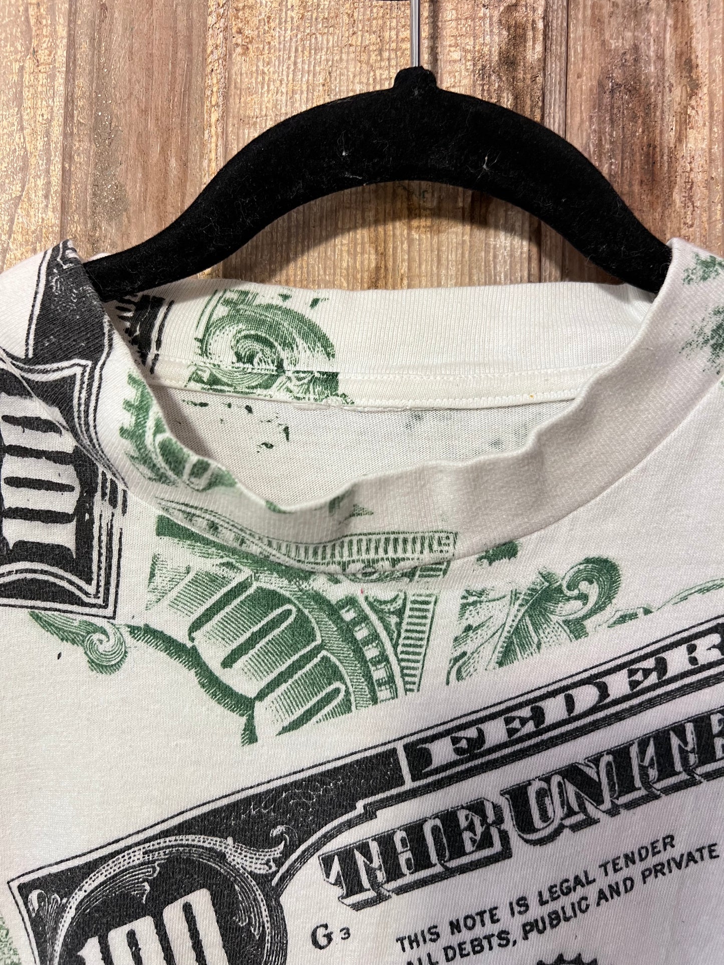 90's/Y2K $100 Bills AOP Graphic T-Shirt
