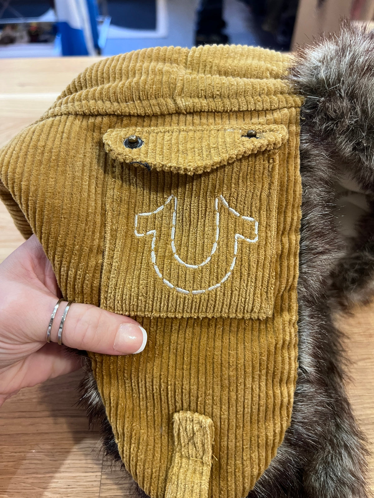 True Religion Fur Lined Winter Hat