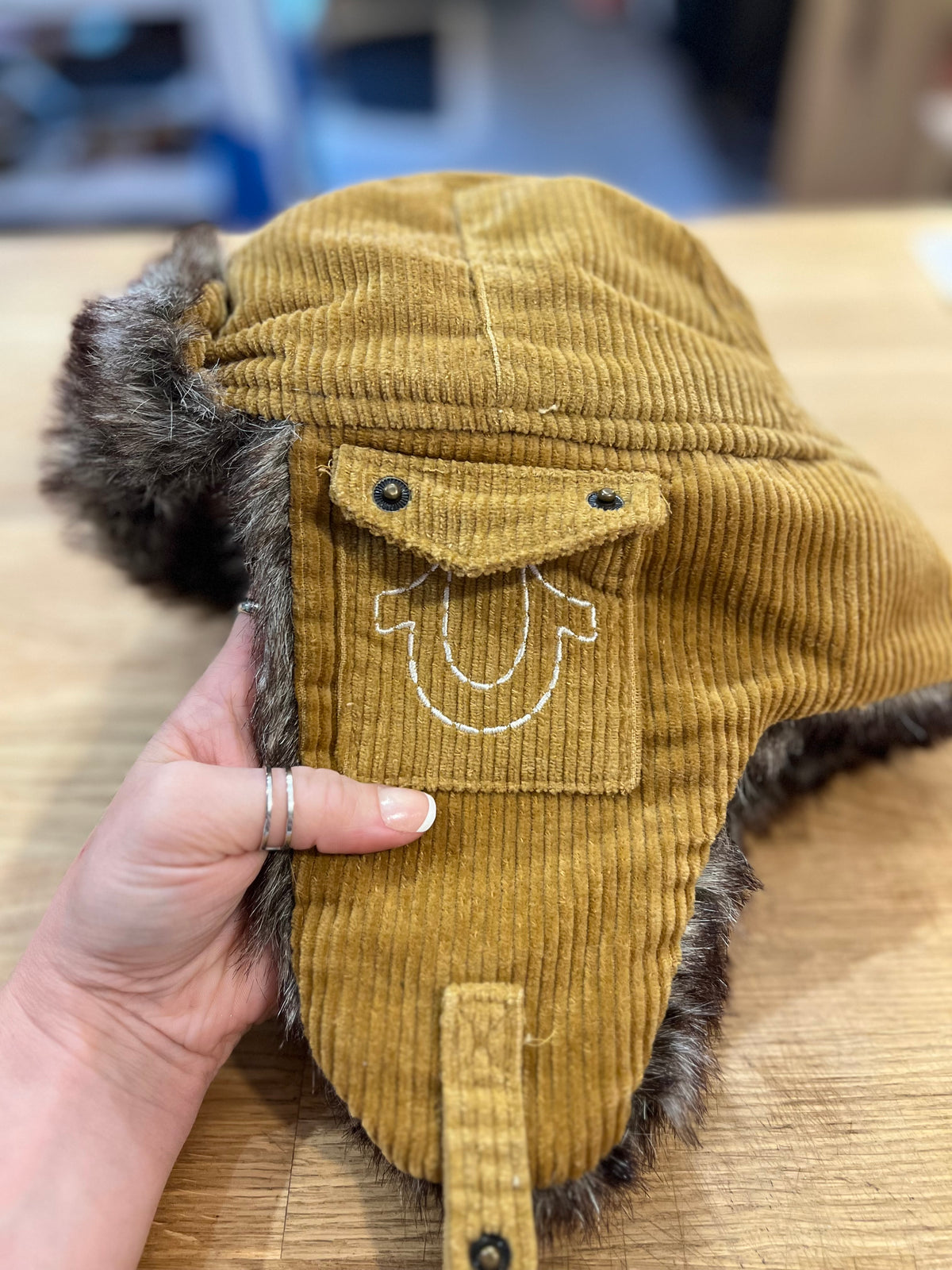 True Religion Fur Lined Winter Hat