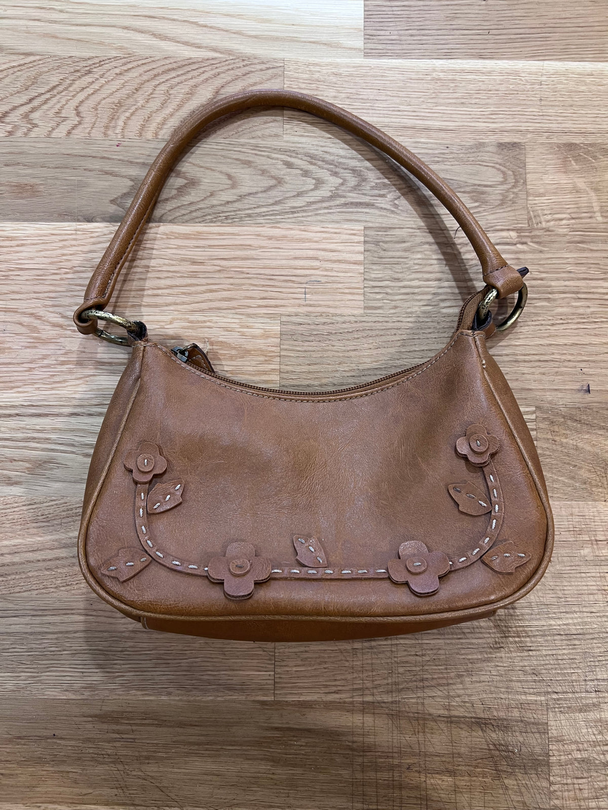 Y2K Brown Flower Handbag