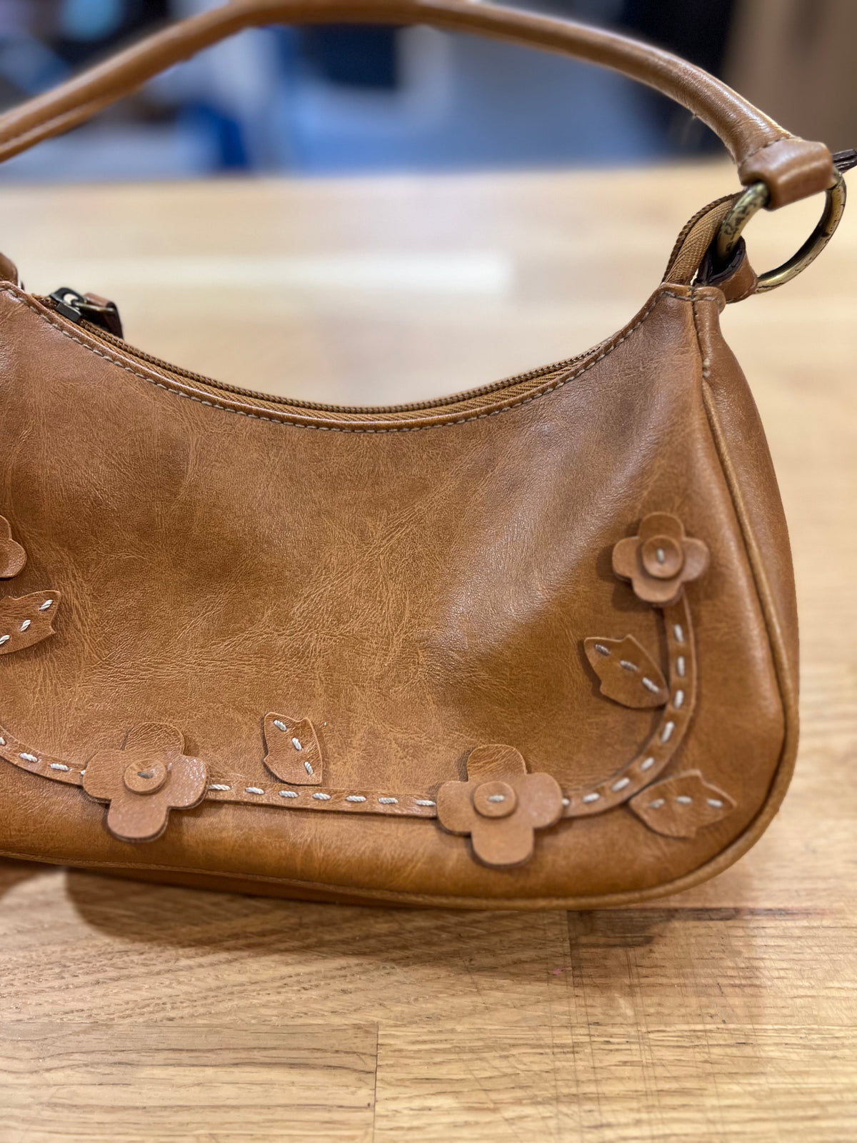 Y2K Brown Flower Handbag