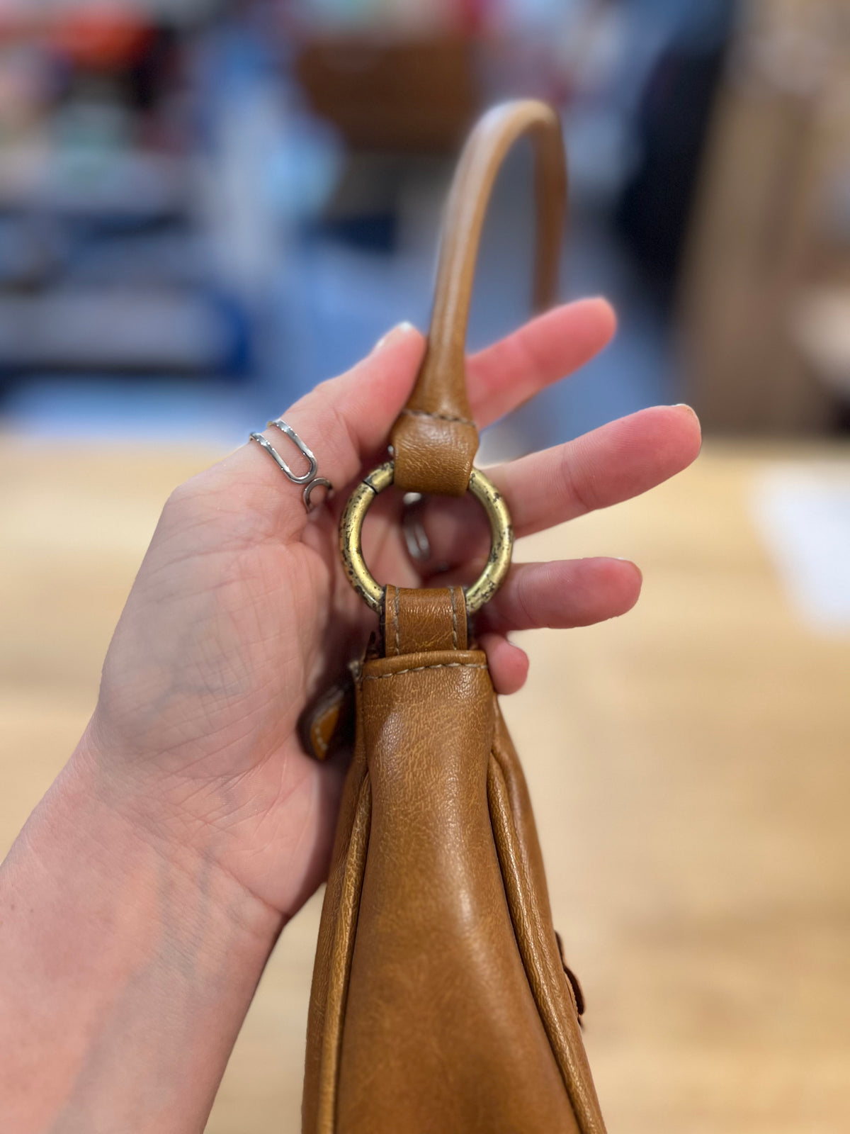 Y2K Brown Flower Handbag