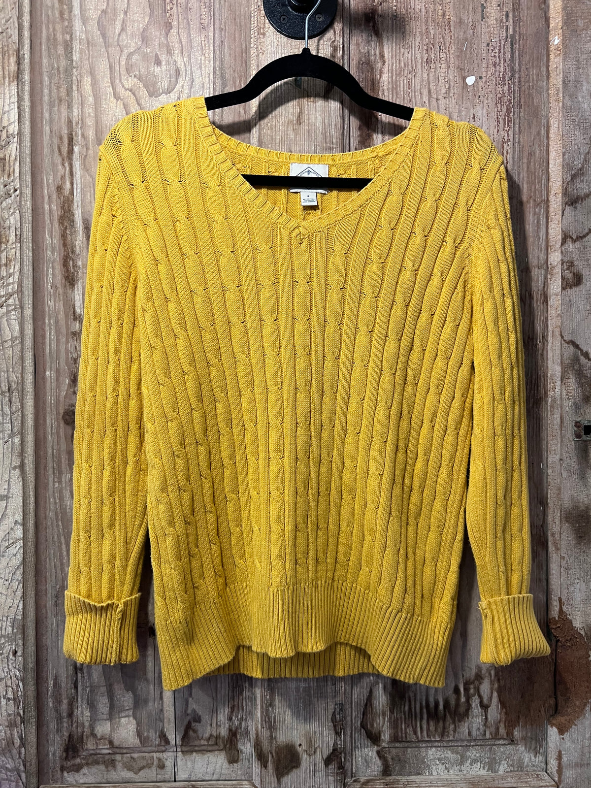 Y2K St. John's Bay Yellow Cable Knit Sweater