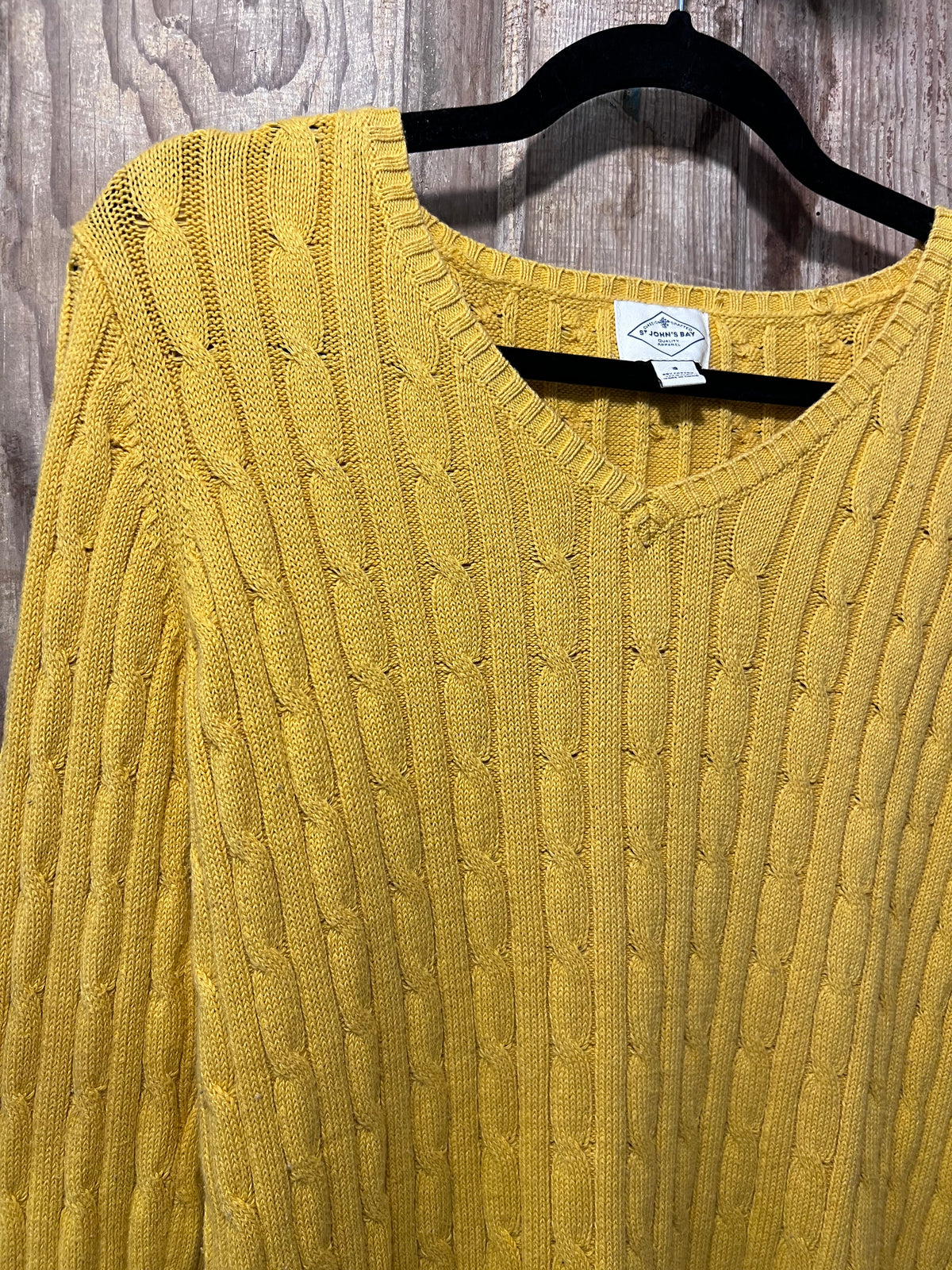 Y2K St. John's Bay Yellow Cable Knit Sweater
